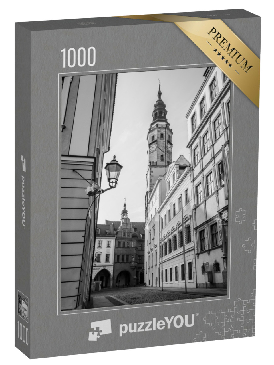 Puzzle 1000 Teile „Schonhof, Görlitz, schwarz-weiß“