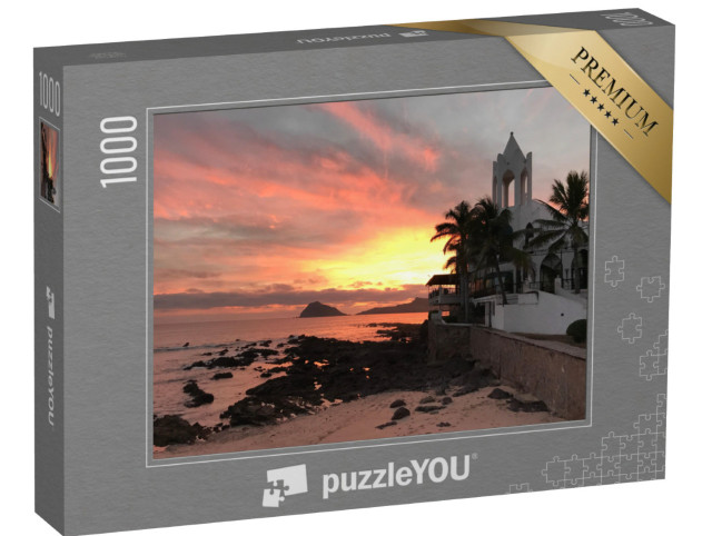 Puzzle 1000 Teile „Sonnenuntergang vor dem Strand von Mazatlan, Mexiko“