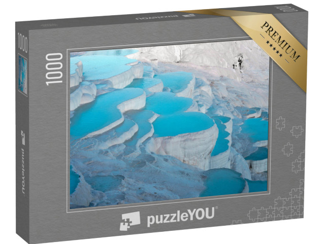 Puzzle 1000 Teile „Kalkstein-Terrassen von Pamukkale, Türkei“