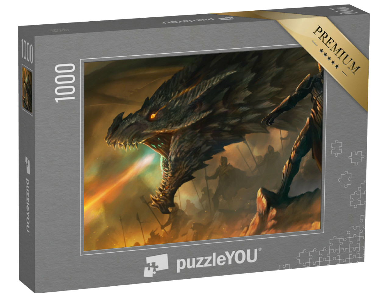 Puzzle 1000 Teile „Digitale Kunst: Der Meister der Drachen“