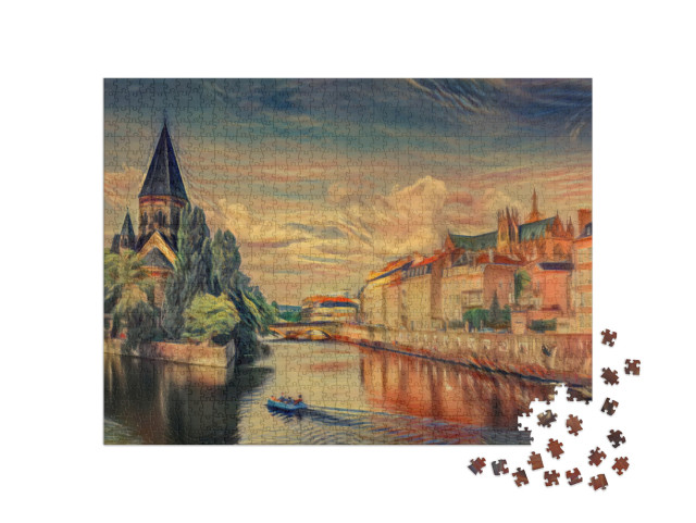 Puzzle 1000 Teile „im Stil von Edvard Munch, Der Schrei - Metz, Lothringen - Puzzle-Kollektion Künstler & Gemälde“