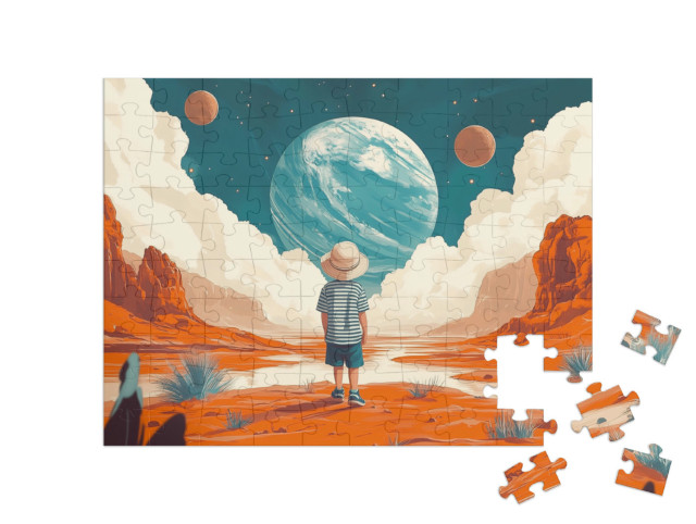 Puzzle 100 Teile „Freiheit über den Wolken“