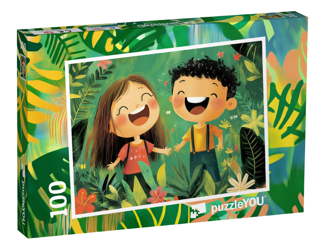 Puzzle 100 Teile „Durch die Wildnis wandern“