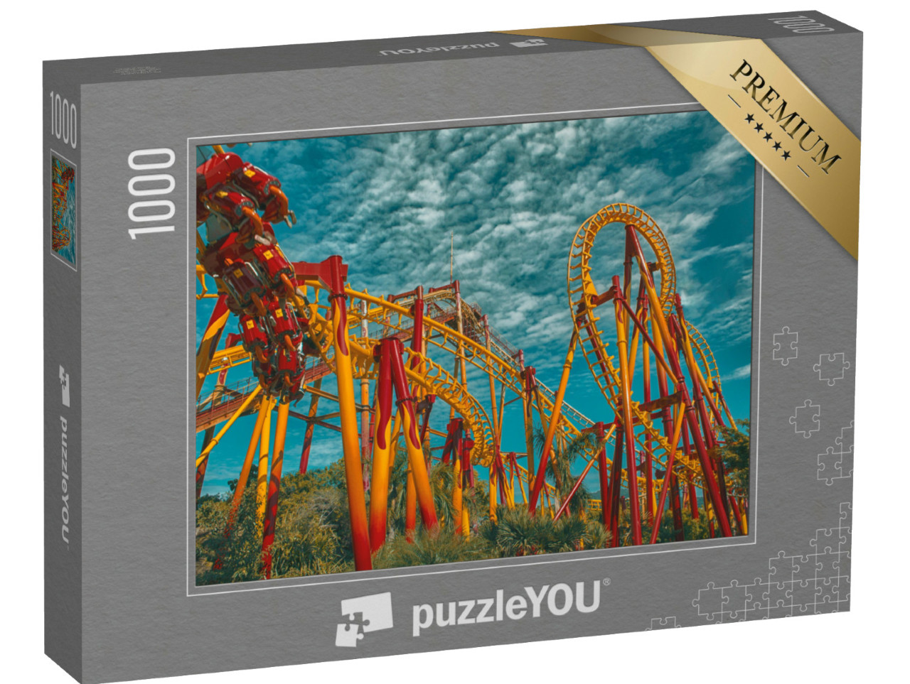 Puzzle 1000 Teile „Achterbahn: Beto Carrero World in Santa Catarina, Brasilien“