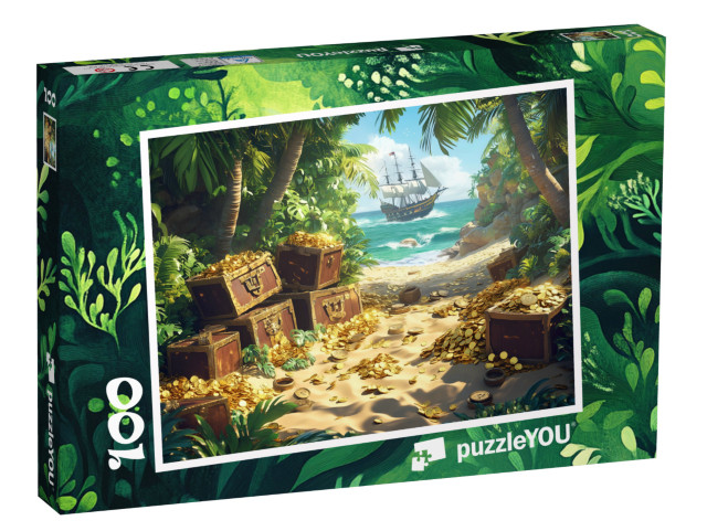 Puzzle 100 Teile „Das Gold der Piratenbucht“