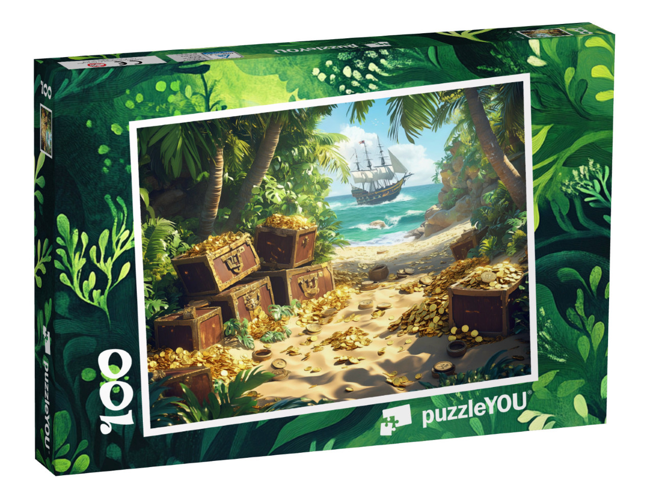 Puzzle 100 Teile „Das Gold der Piratenbucht“