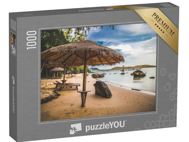 Puzzle 1000 Teile „Koh Rong Insel, Sonnenuntergang auf Koh Rong, Kambodscha“