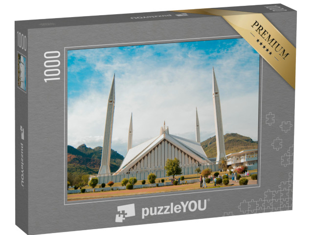 Puzzle 1000 Teile „Faisal-Moschee: ein Gebäude ein Islamabad“