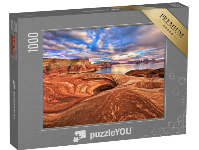 Puzzle 1000 Teile „Felsformation entlang des Ufers des Lake Powell, Arizona“