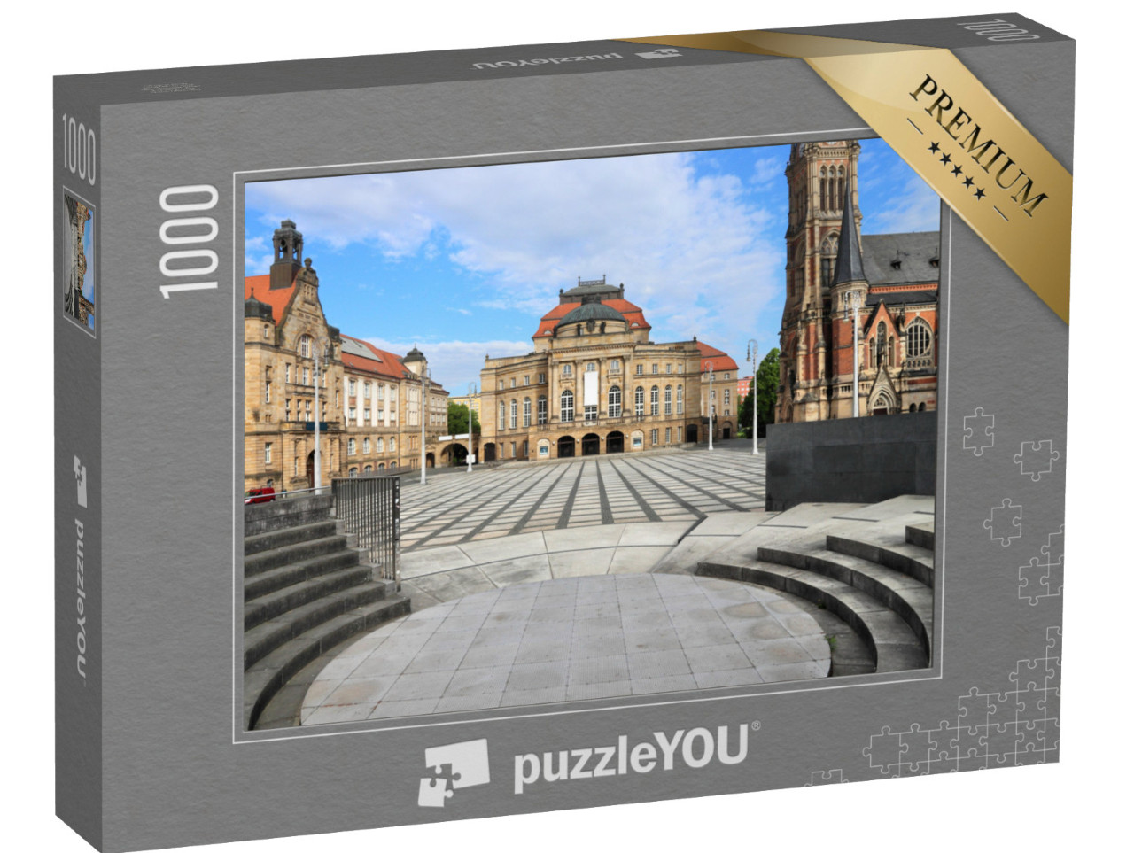 Puzzle 1000 Teile „Theaterplatz in Chemnitz, Deutschland“