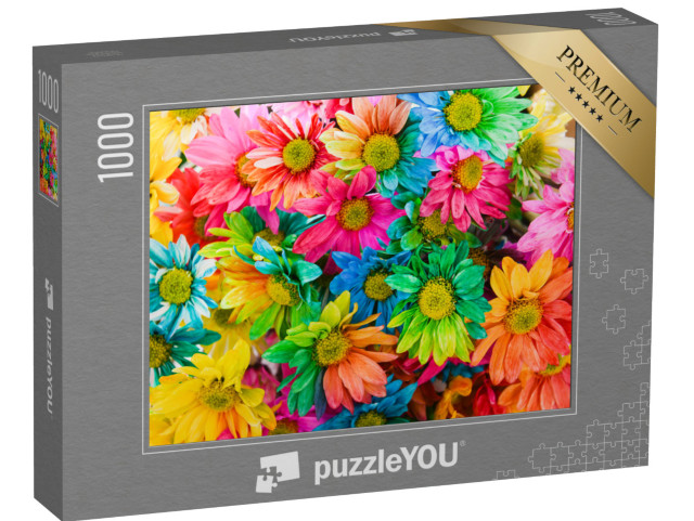 Puzzle 1000 Teile „Regenbogen-Gänseblümchen“