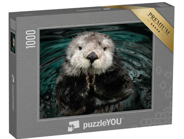 Puzzle 1000 Teile „Seeotter posiert im Wasser“
