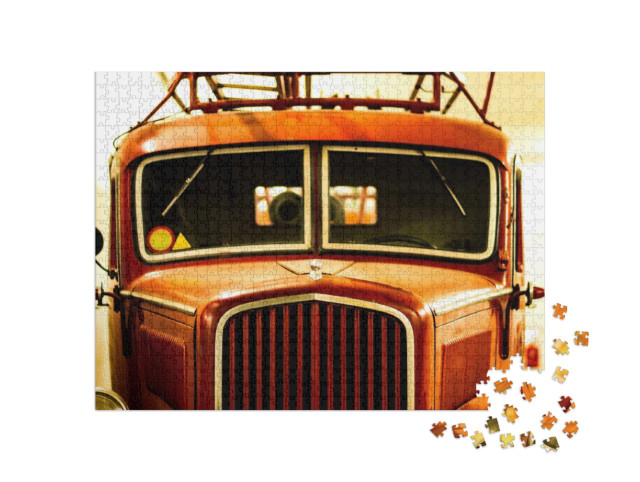 Puzzle 1000 Teile „Retro-Feuerwehrauto“