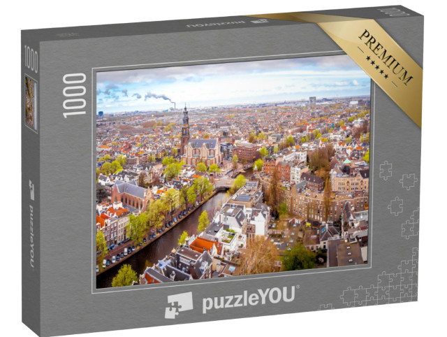Puzzle 1000 Teile „Luftaufnahme von Amsterdam, Niederlande“