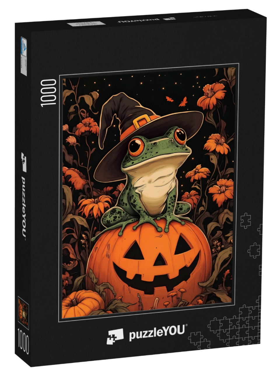 Puzzle 1000 Teile „Halloween Zauberfrosch“