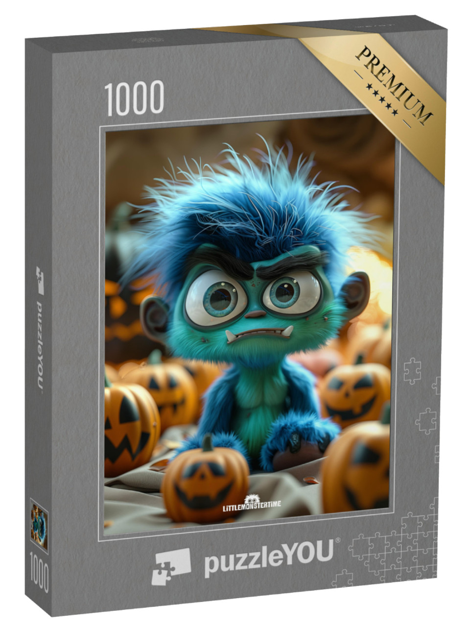 Puzzle 1000 Teile „LITTLEMONSTERTIME: Halloween Franklin“