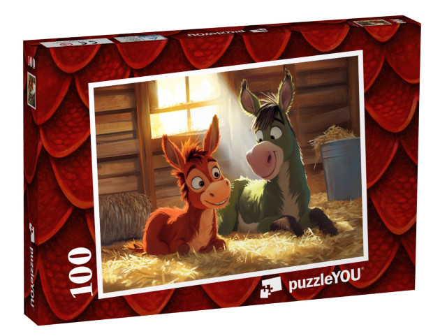 Puzzle 100 Teile „Stallgeflüster: Was die Tiere uns erzählen“