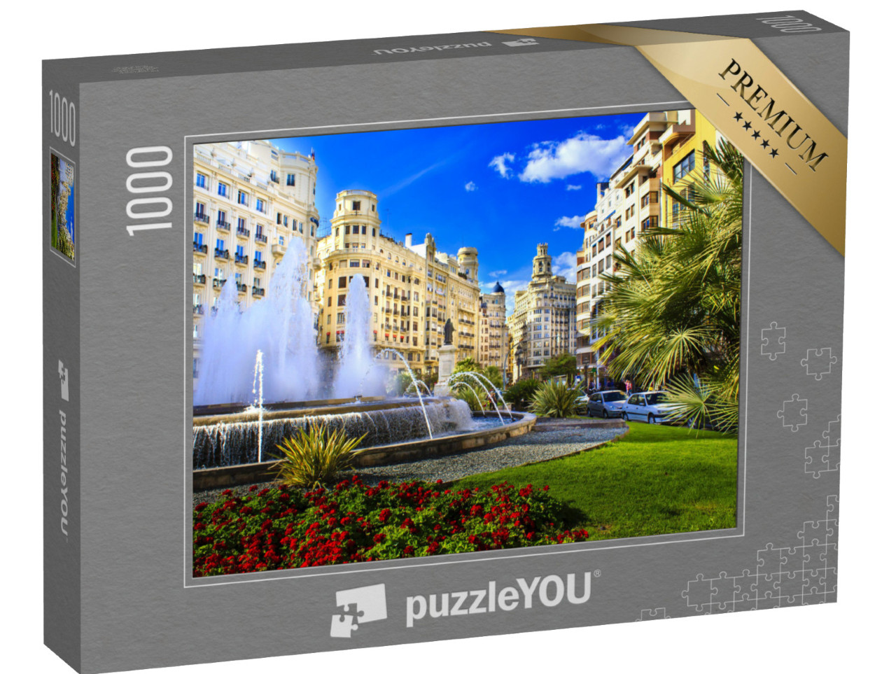 Puzzle 1000 Teile „Valencia, Plaza del Ayuntamiento, Spanien“