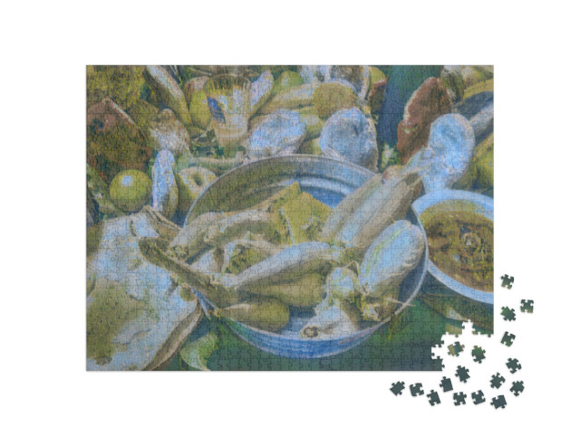 Puzzle 1000 Teile „im Kunst-Stil von Claude Monet - Altar am traditionellen Tag der Toten“
