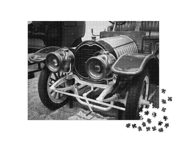 Puzzle 1000 Teile „Vintage Classic Oldtimer, schwarz-weiß“