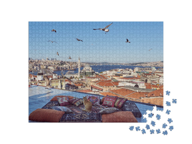 Puzzle 1000 Teile „Impression über Istanbul, Türkei“