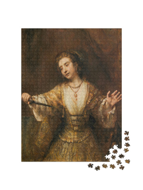 Puzzle 1000 Teile „Rembrandt - Lukrezia“