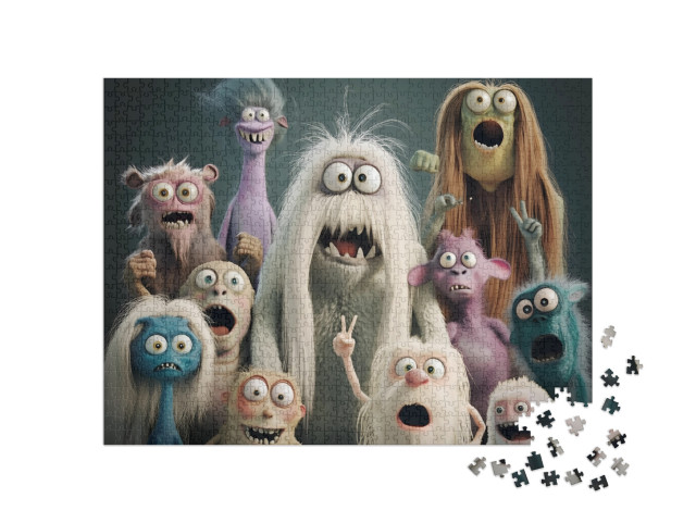 Puzzle 1000 Teile „Monster-Clan“