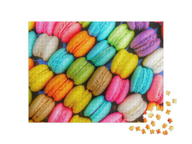 Puzzle 1000 Teile „Kleine bunte Köstlichkeiten: Französische Macarons“