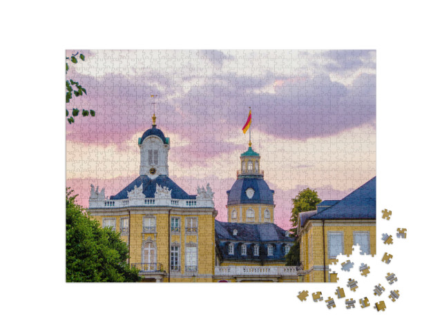 Puzzle 1000 Teile „Schloss in Karlsruhe, Deutschland“
