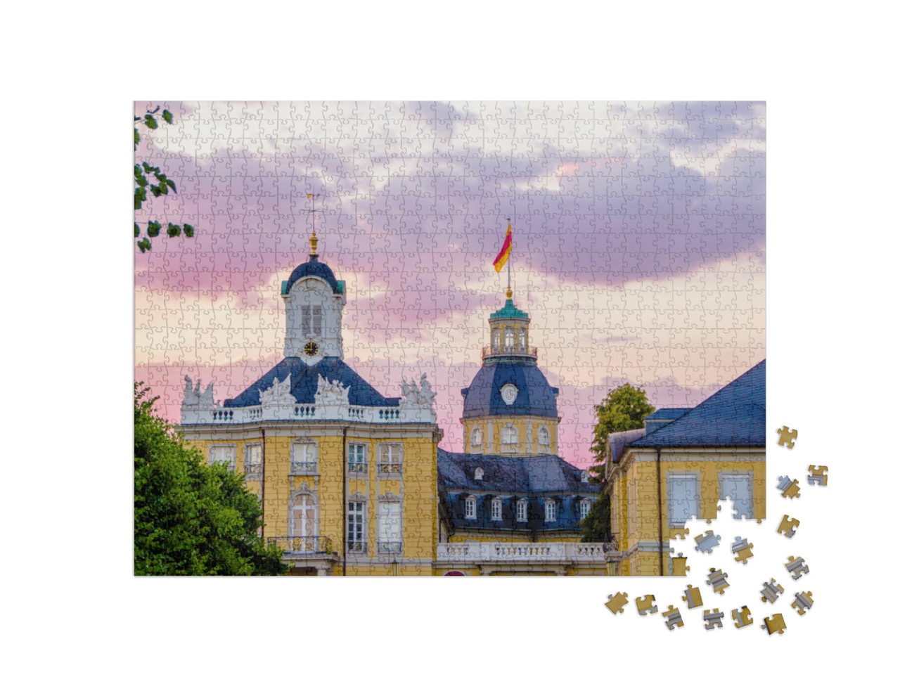 Puzzle 1000 Teile „Schloss in Karlsruhe, Deutschland“