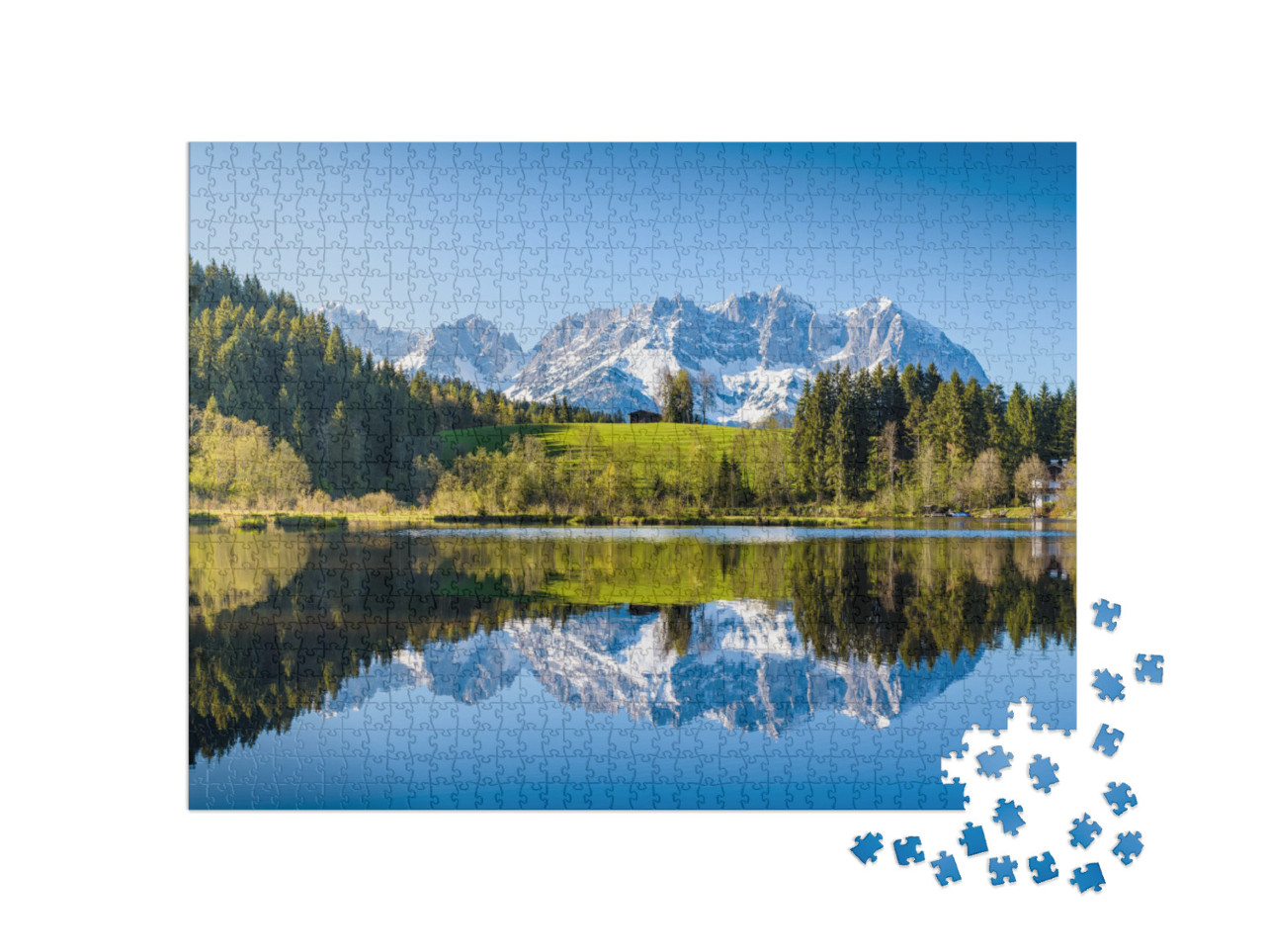 Puzzle 1000 Teile „Idyllische Alpenlandschaft“