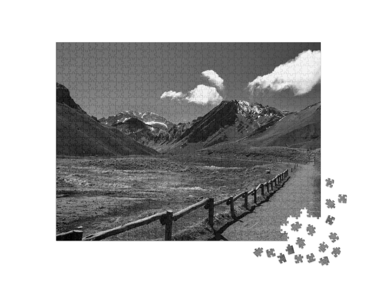 Puzzle 1000 Teile „Landschaft am Aconcagua-Nationalpark“