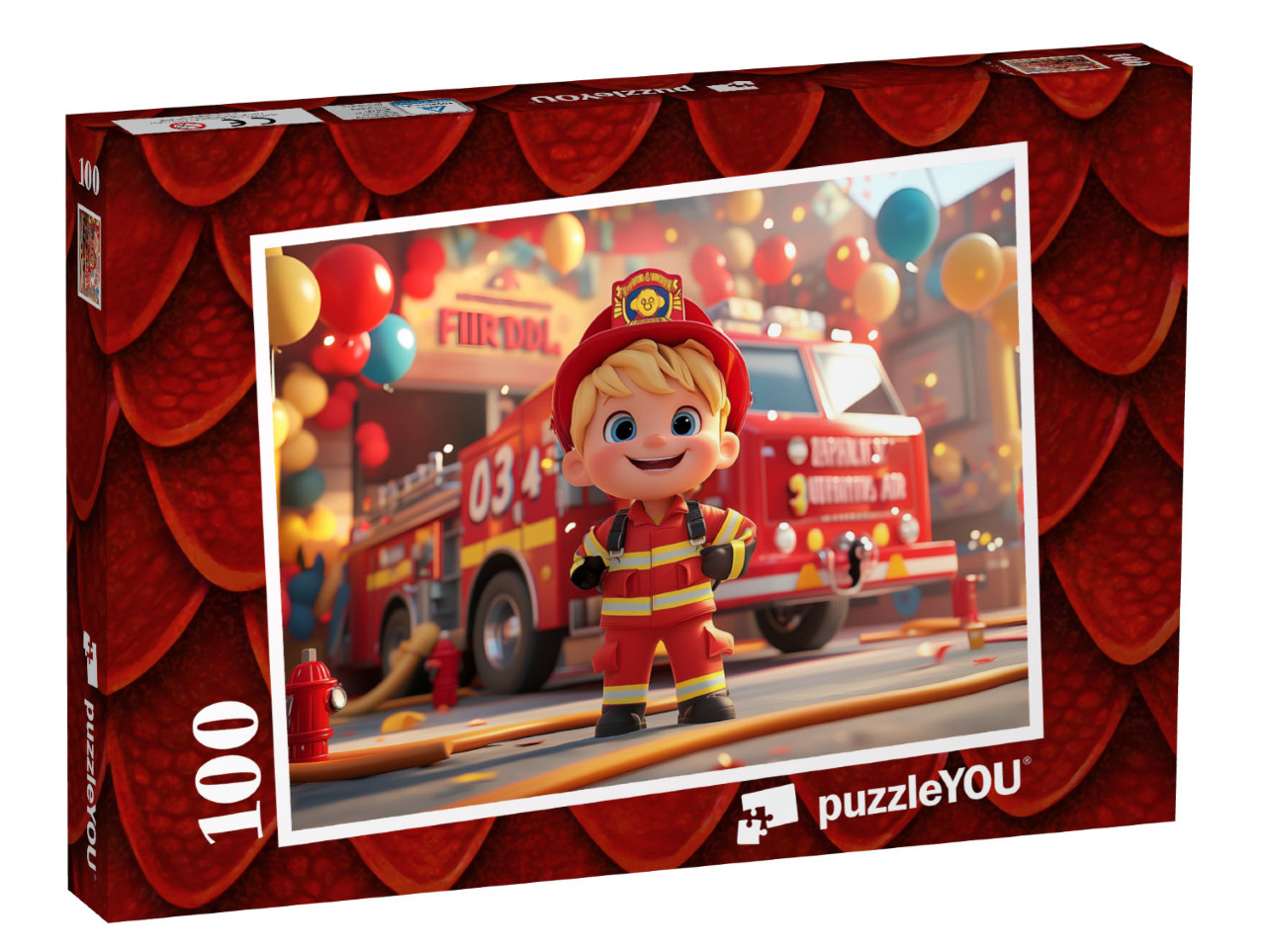 Puzzle 100 Teile „Party auf der Feuerwache“