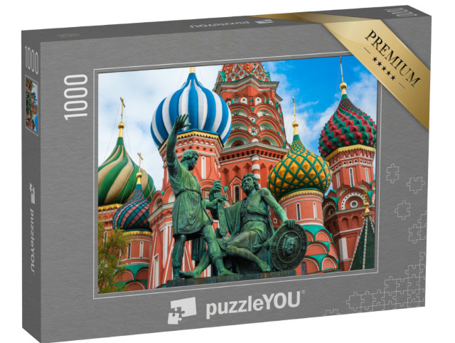 Puzzle 1000 Teile „Die Basilius-Kathedrale auf dem Roten Platz in Moskau, Russland“