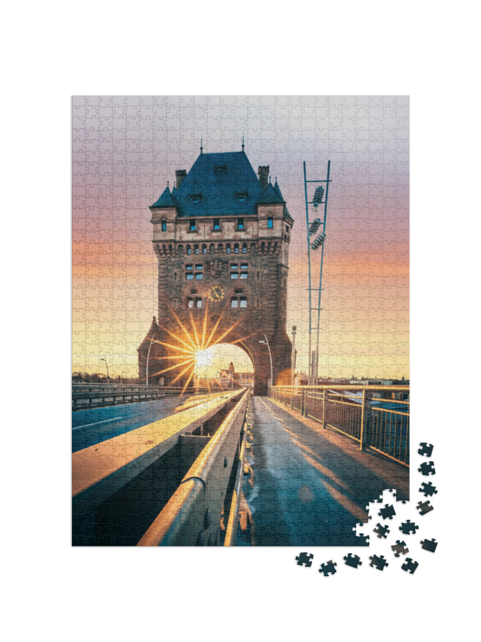 Puzzle 1000 Teile „Worms mit berühmter Nibelungenbrücke, Deutschland“