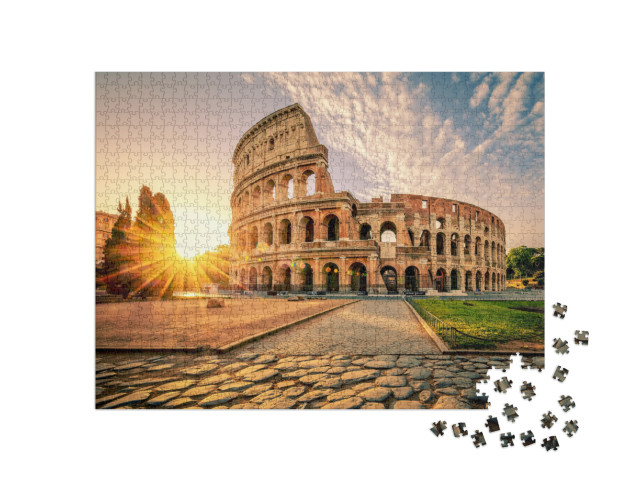 Puzzle 1000 Teile „Kolosseum bei Sonnenaufgang, Rom, Italien“