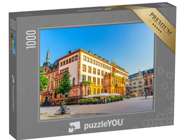 Puzzle 1000 Teile „Neues Rathaus auf dem Schlossplatz in Wiesbaden“