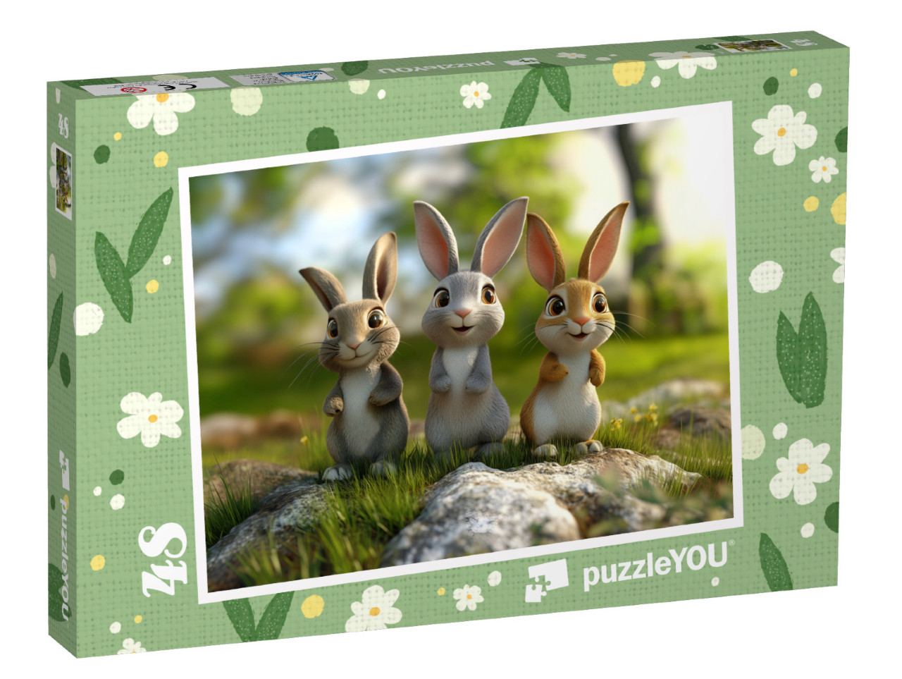 Puzzle 48 Teile „Der kleine Hase und die große Freundschaft“