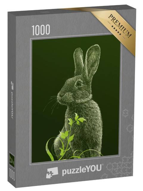 Puzzle 1000 Teile „Hase“