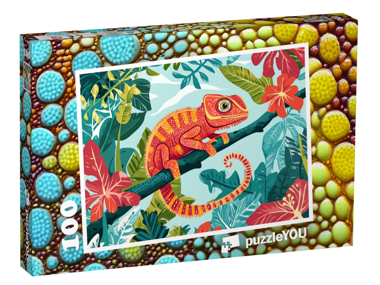 Puzzle 100 Teile „Buntes Farbenspiel“
