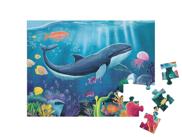 Puzzle 48 Teile „Abenteuer in der Unterwasserwelt“