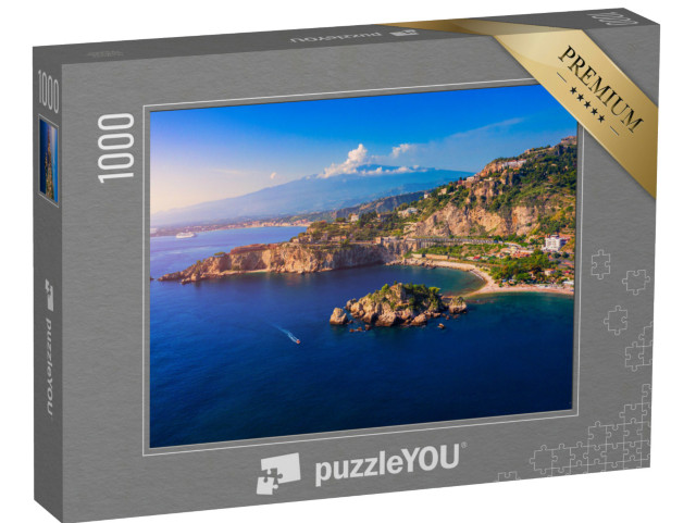 Puzzle 1000 Teile „Ätna über Taormina, Sizilien“