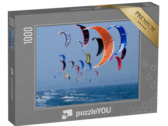 Puzzle 1000 Teile „Kitesurfen auf dem Meer“