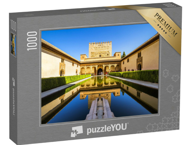 Puzzle 1000 Teile „Innenhof der Myrten in der Alhambra, Granada, Spanien“