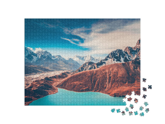 Puzzle 1000 Teile „Türkisfarbener Bergsee im Hiimalaya-Gebirge“
