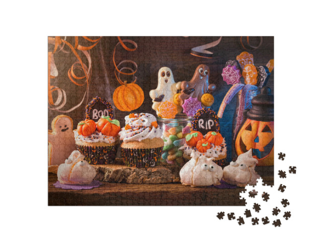 Puzzle 1000 Teile „Süßigkeiten für die Halloween-Party“