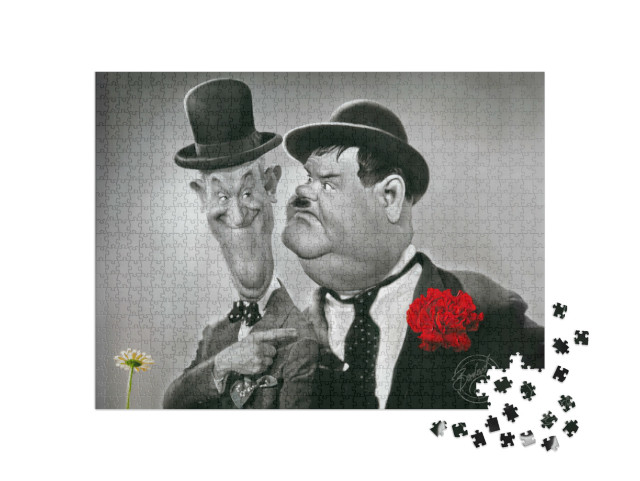 Puzzle 1000 Teile „Dick & Doof“