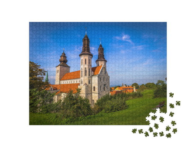 Puzzle 1000 Teile „Kathedrale der alten Stadt Visby auf Gotland, Schweden“
