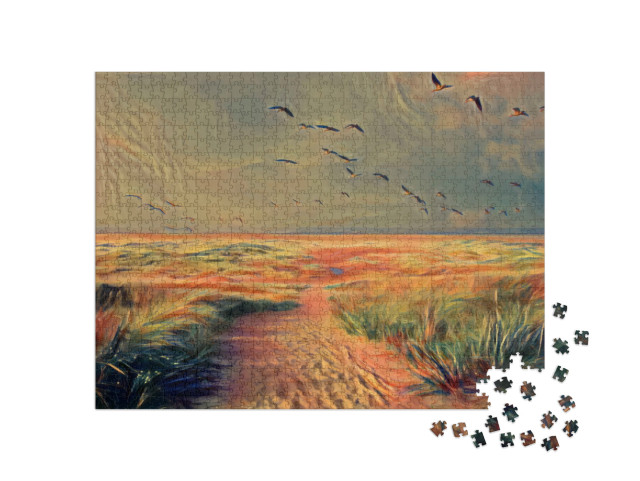 Puzzle 1000 Teile „im Stil von Edvard Munch, Der Schrei - Enten - Puzzle-Kollektion Künstler & Gemälde“