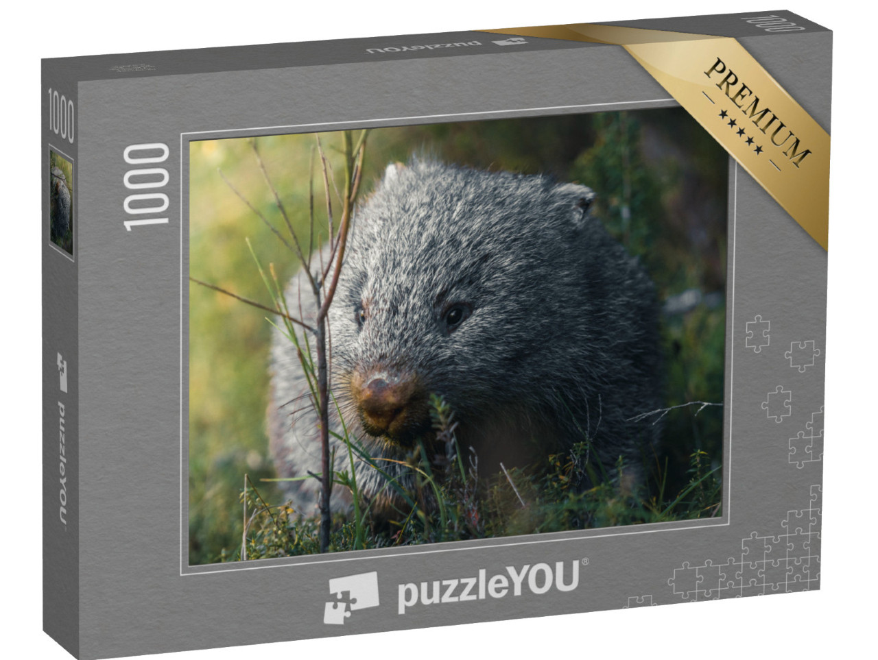 Puzzle 1000 Teile „Wombat auf seinem Snack-Run“